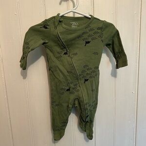 Little planet organics by carters 3m  Green Dinosaur zip up sleeper